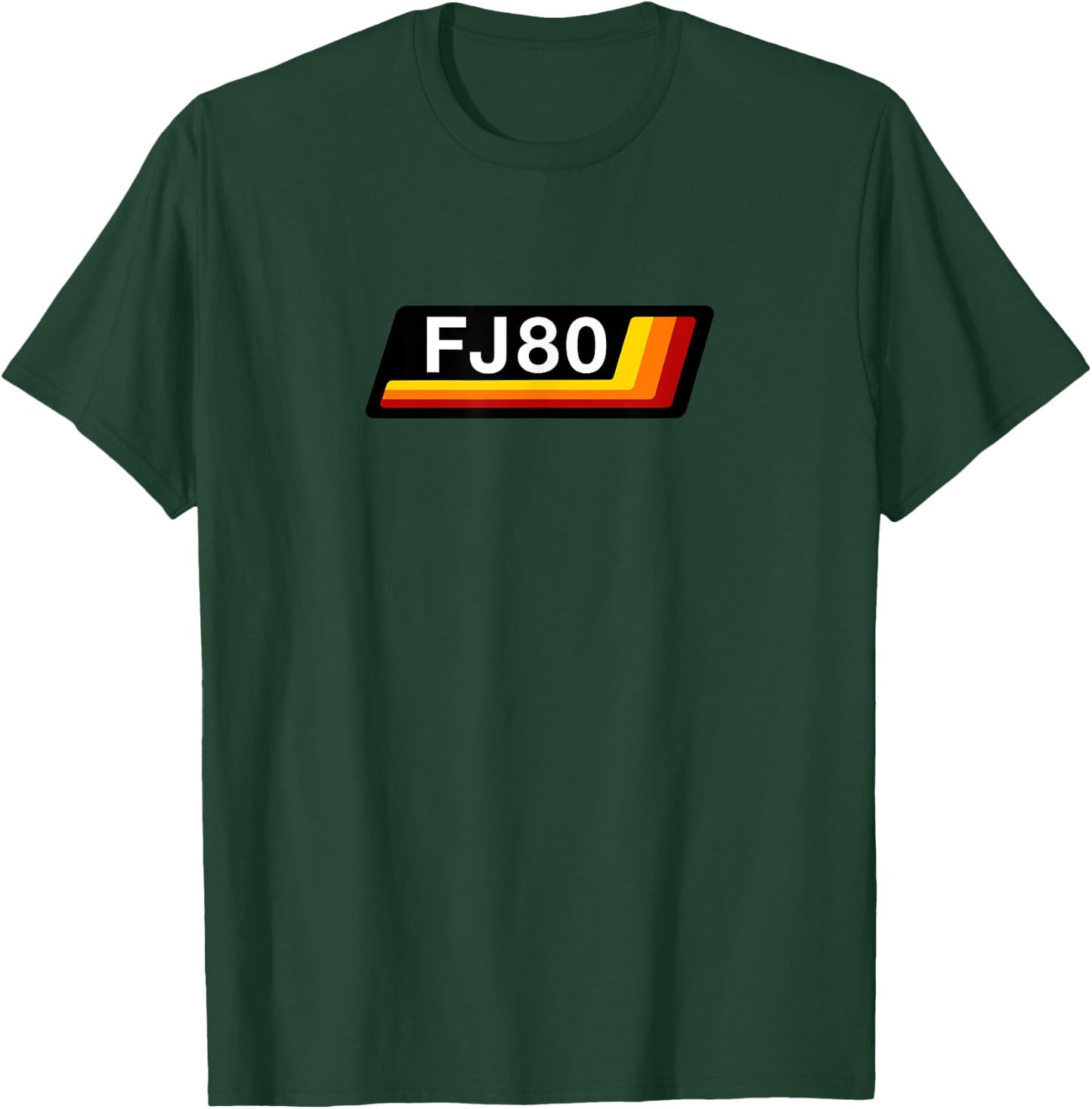 FJ80 Underline Racing 3 Stripes FJ80 FZJ80 HDJ80 HDJ81 T-Shirt - T-Shirt | Forest