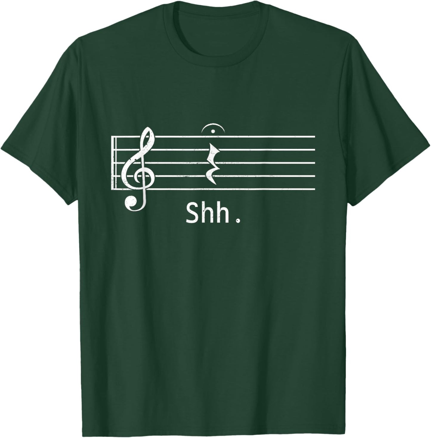 Music Lover Funny Musician Shh Quarter Rest And Fermata T-Shirt - T-Shirt | Forest