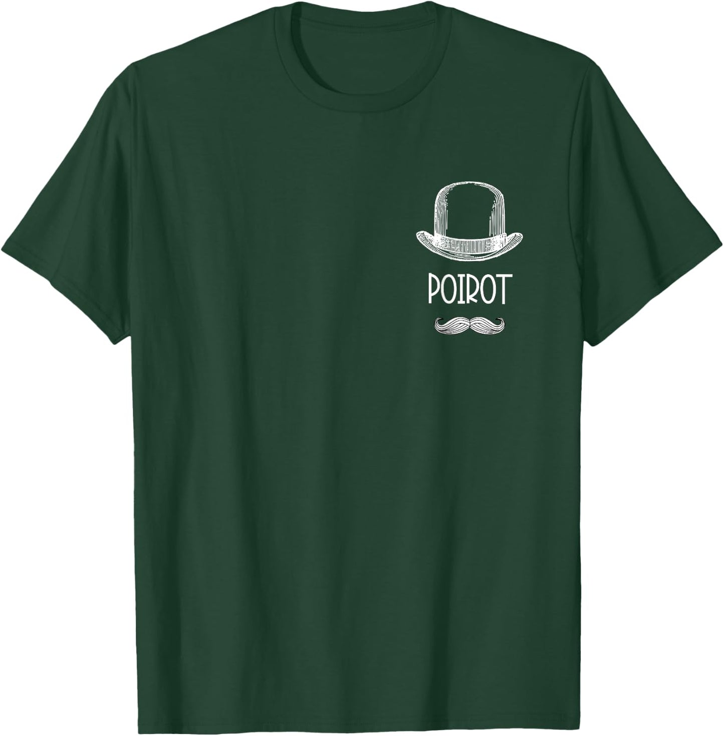 Poirot mustache hat T-Shirt - T-Shirt | Forest