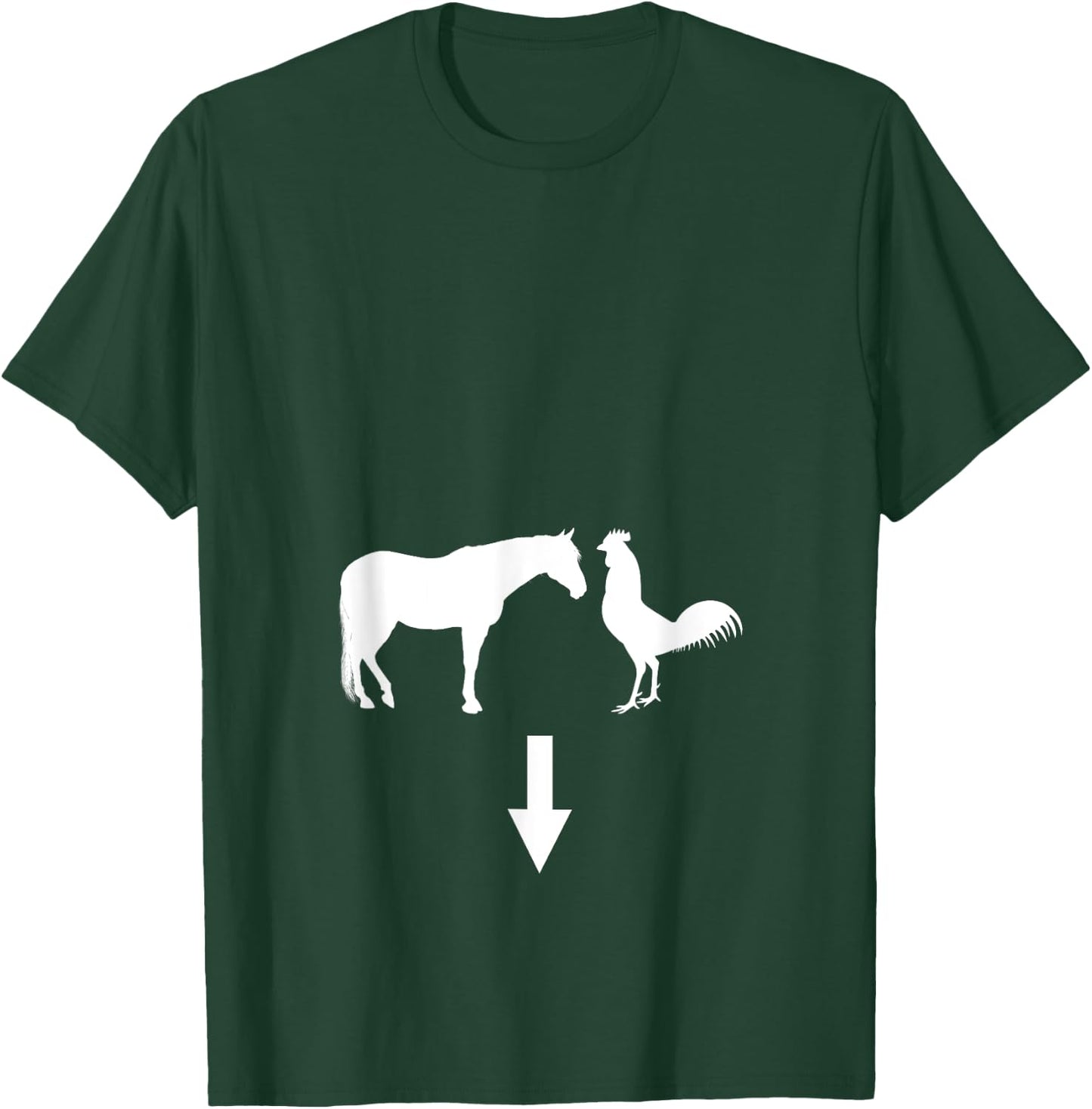 Funny Horse Cock Rooster T-Shirt - T-Shirt | Forest