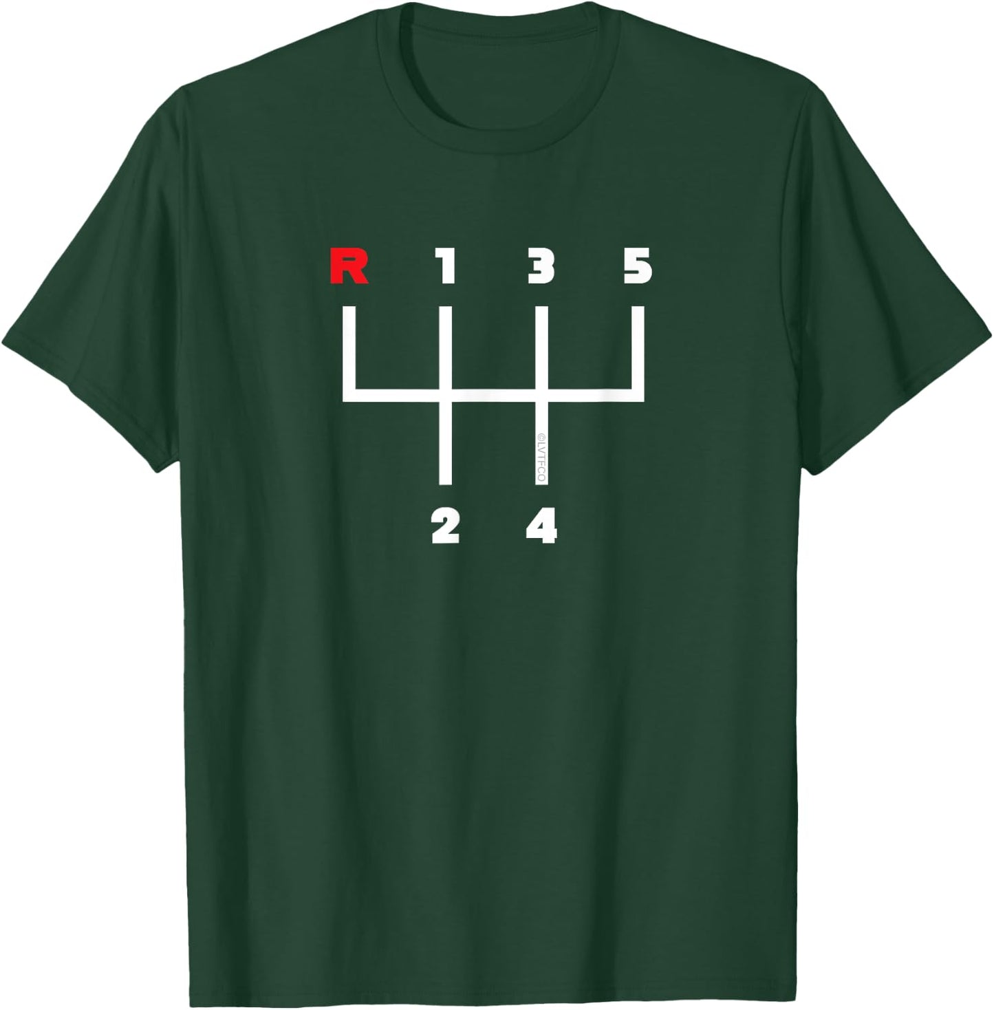 Car Gear Shifter Pattern Manual Transmission (5 Speed) T-Shirt - T-Shirt | Forest