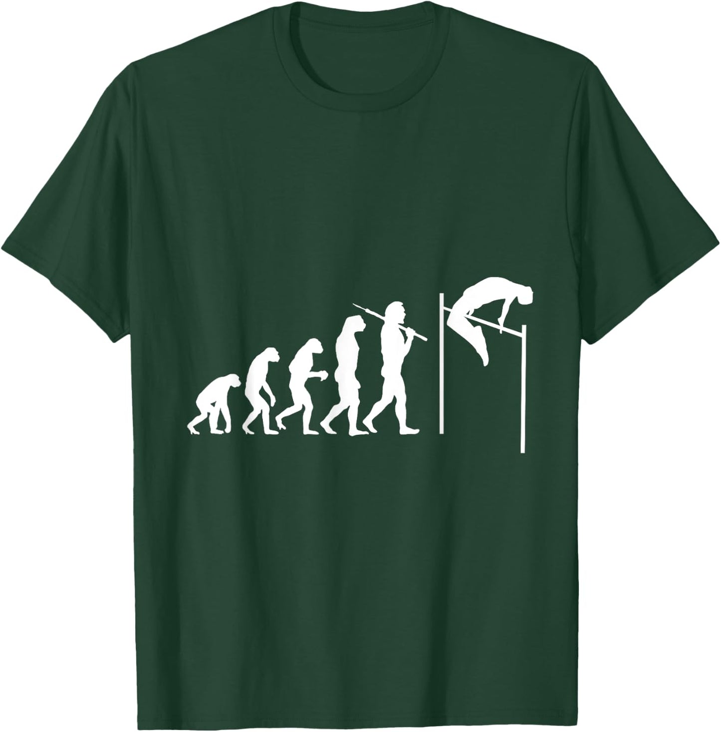 Funny Evolution High Jump Athletics T-Shirt - T-Shirt | Forest