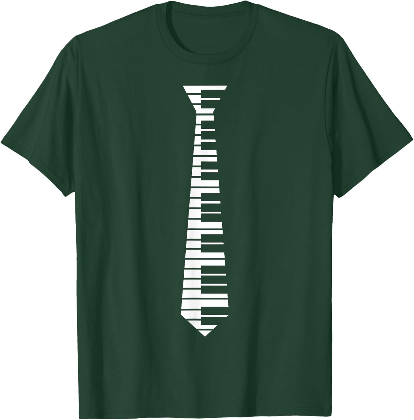 Piano Neck Tie Funny Humorous Keyboard Music Player, Pianist T-Shirt - T-Shirt | Forest
