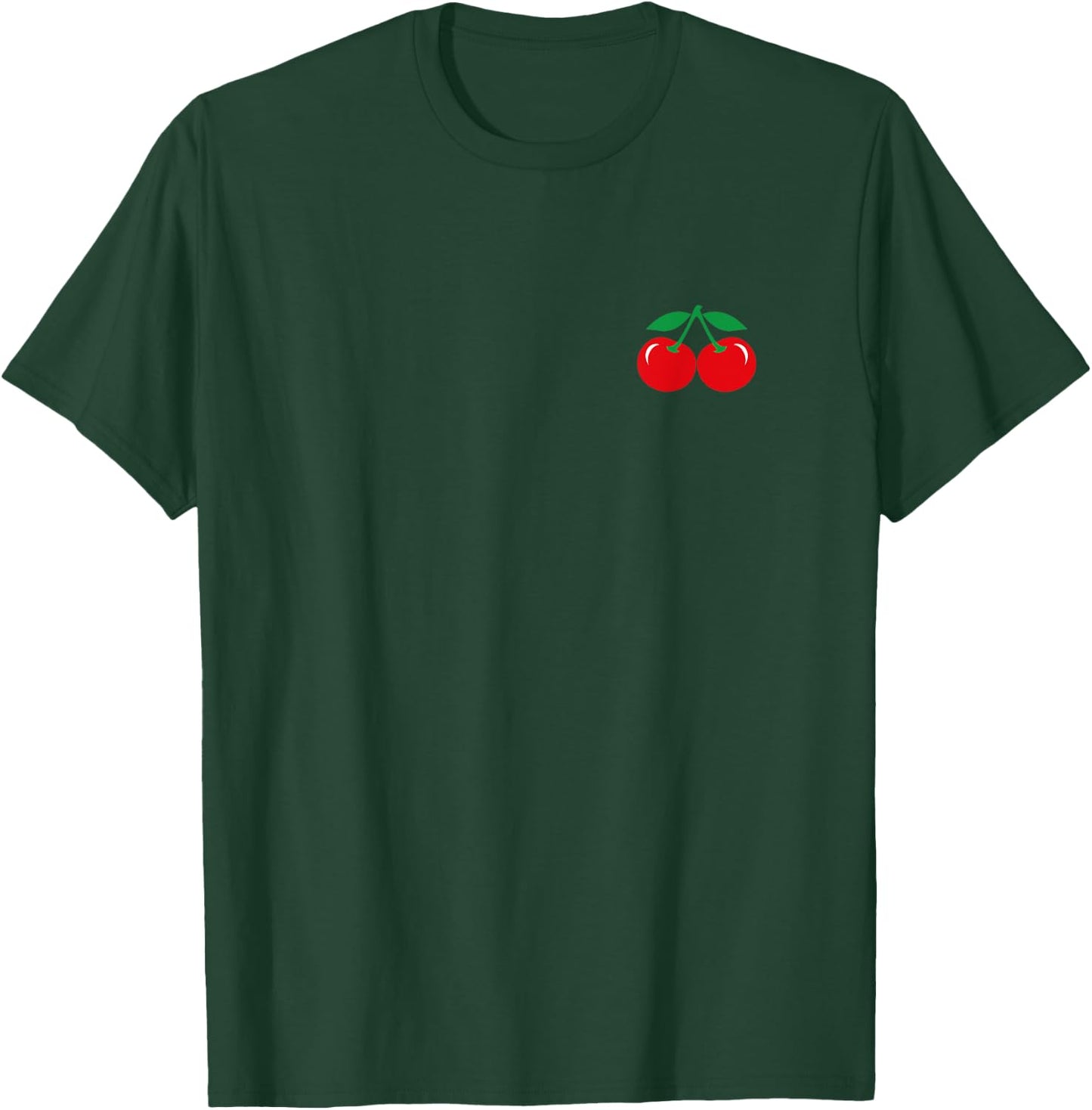 Humor Small minimalist Cherry fruit simple Cherries T-Shirt - T-Shirt | Forest