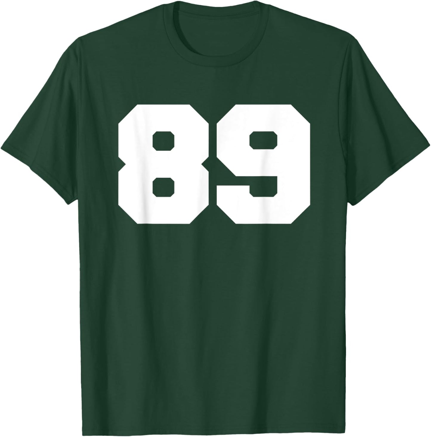 Number 89 Sports Jersey Player #89 Fan FRONT PRINT Varsity T-Shirt - T-Shirt | Forest