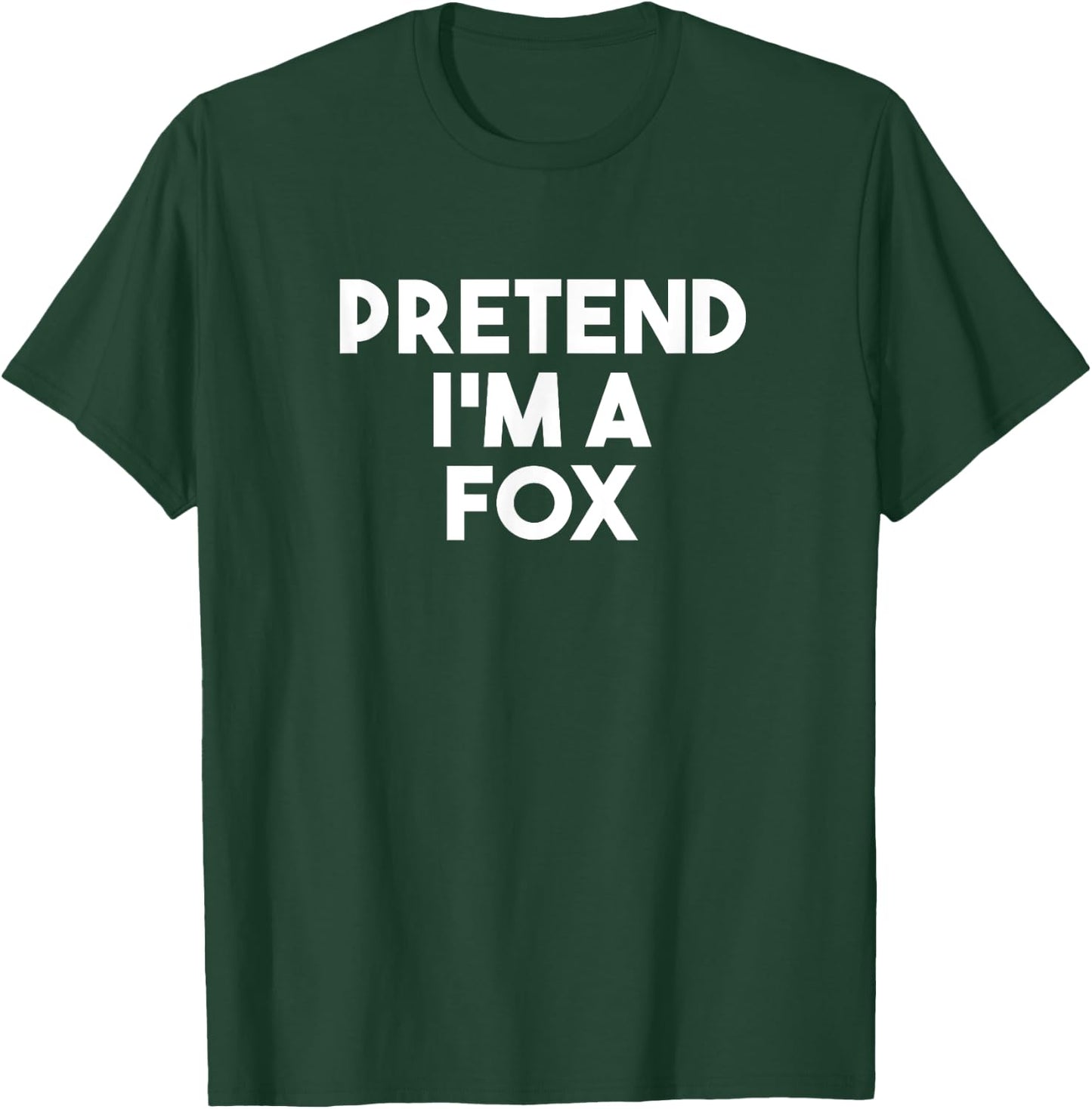 Pretend I'm a Fox Funny Lazy Halloween Costume T-Shirt - T-Shirt | Forest