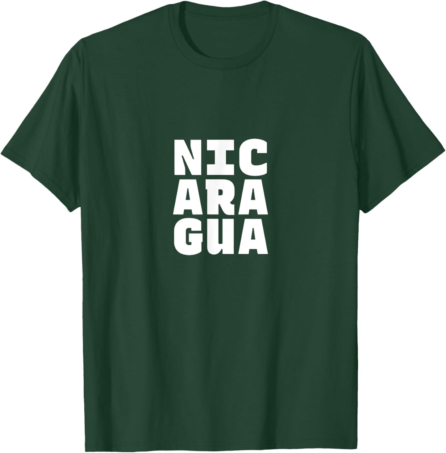 Nicaragua Souvenir - Nicaraguan Pride Letter Box Word Art T-Shirt - T-Shirt | Forest
