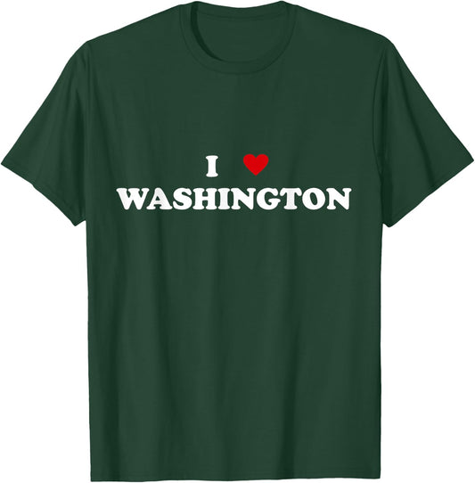 USA I Heart State - I Love Washington T-Shirt - T-Shirt | Forest