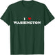 USA I Heart State - I Love Washington T-Shirt - T-Shirt | Forest
