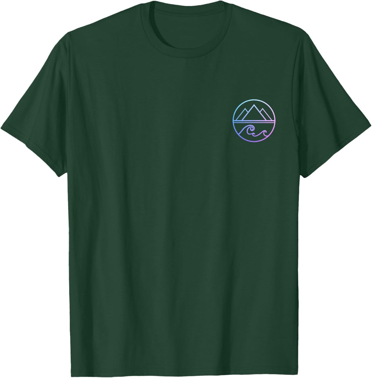 Mountains Waves Nature Outdoor Surf Hiking Surfer T-Shirt - T-Shirt | Forest
