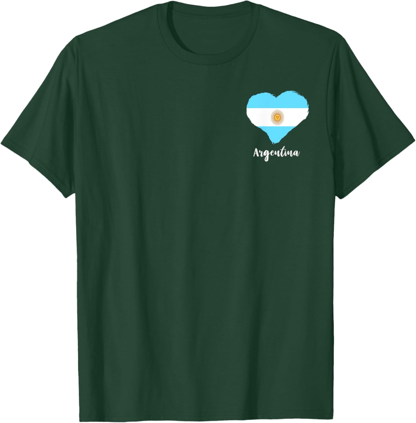Argentina Heart Argentina Flag Sun Of May Argentinian Pride T-Shirt - T-Shirt | Forest