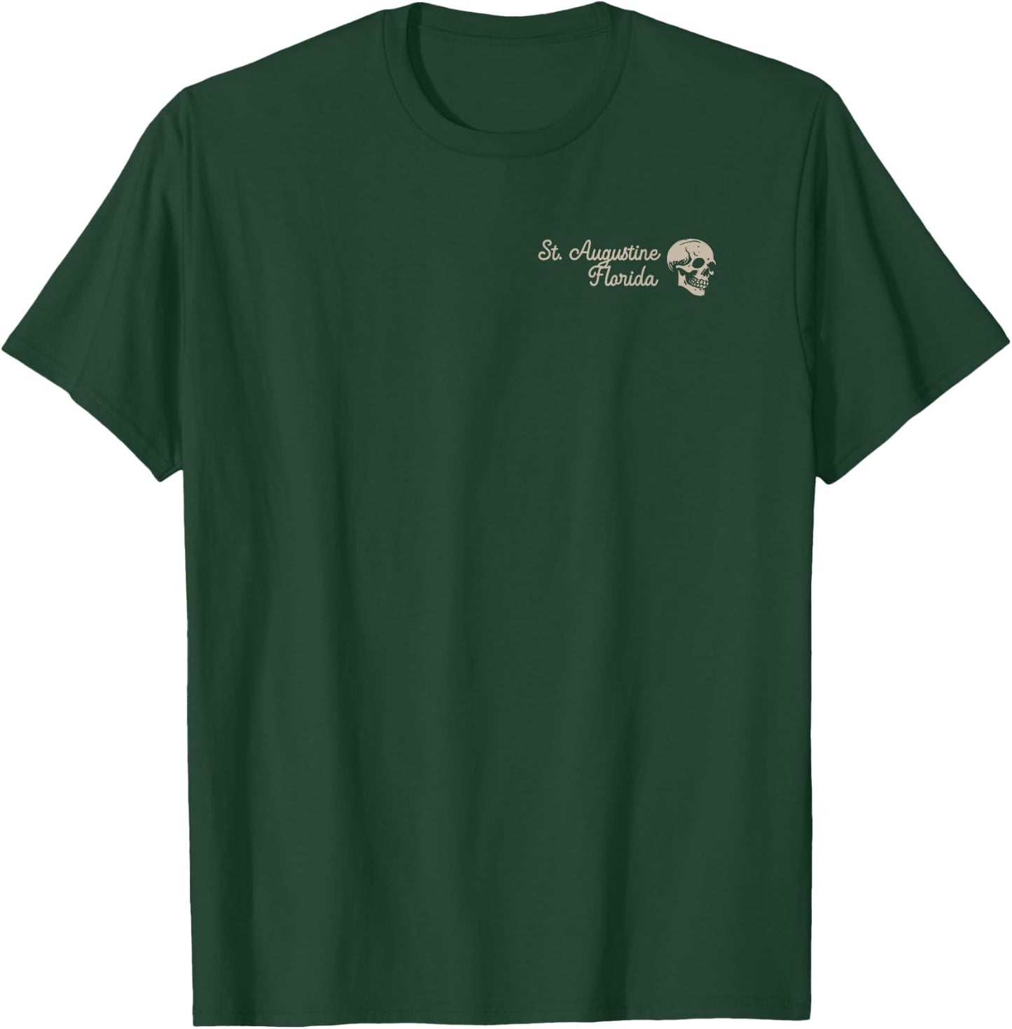 St. Augustine Florida FL Retro Surfer Front & Back T-Shirt - T-Shirt | Forest