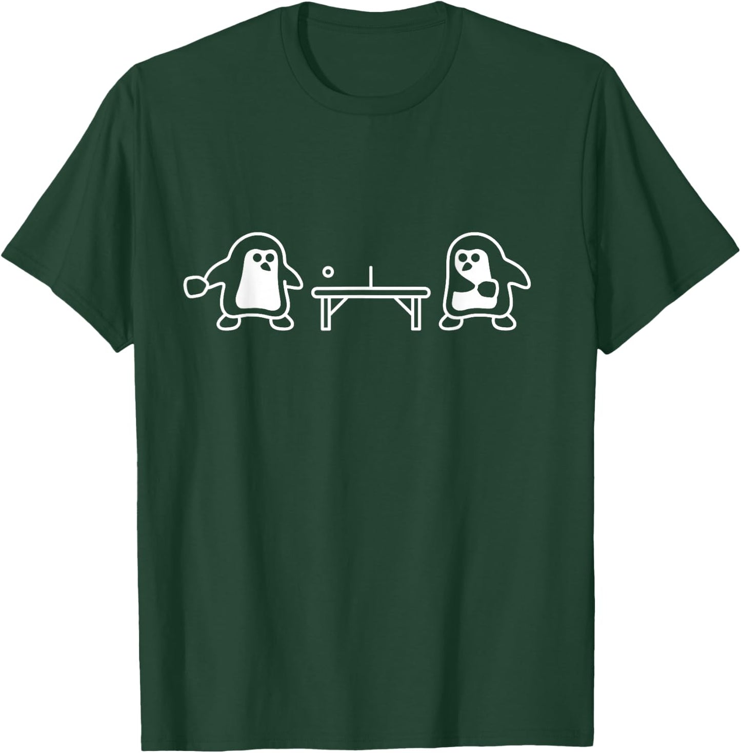 Table Tennis Penguin Lover Ping Pong Player Coach T-Shirt - T-Shirt | Forest