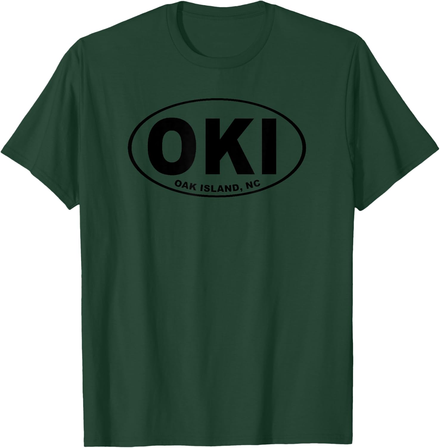 OKI Oak Island North Carolina Beach Vacation NC Souvenir Men Women Kids T-Shirt - T-Shirt | Forest