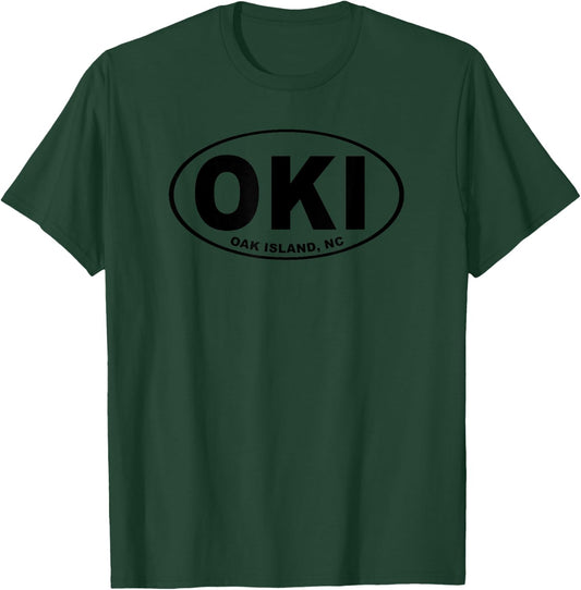 OKI Oak Island North Carolina Beach Vacation NC Souvenir Men Women Kids T-Shirt - T-Shirt | Forest