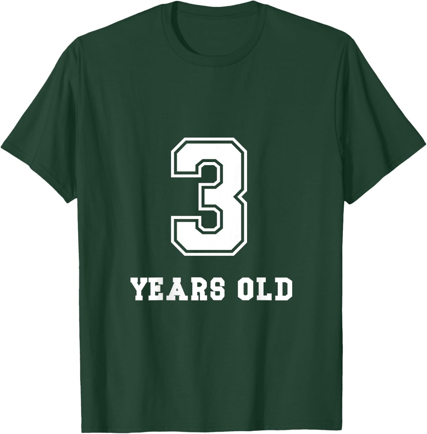 Kids 3 Years Old Birthday Three Soccer Baseball Sport Boys Kids T-Shirt - T-Shirt | Forest