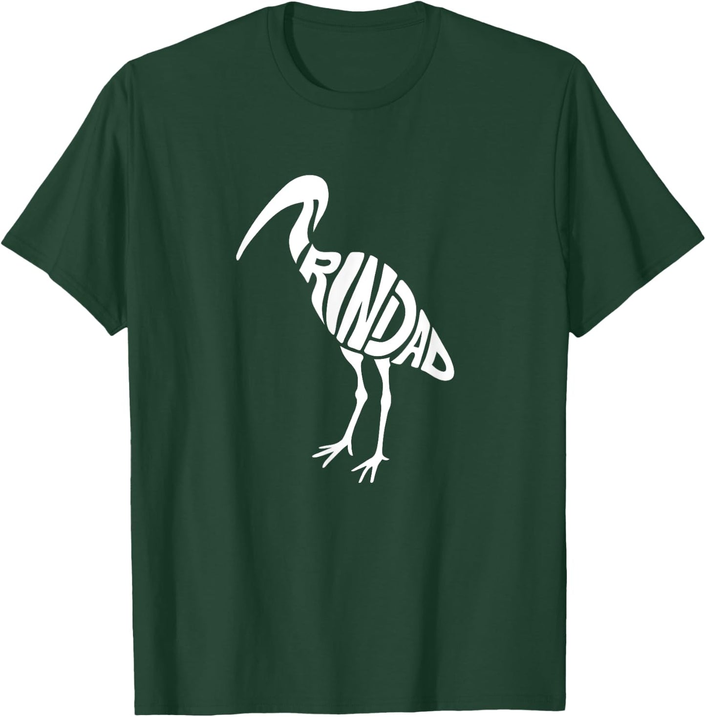 Trinidad and Tobago Scarlet Ibis Bird Word Art - Cute Animal T-Shirt - T-Shirt | Forest