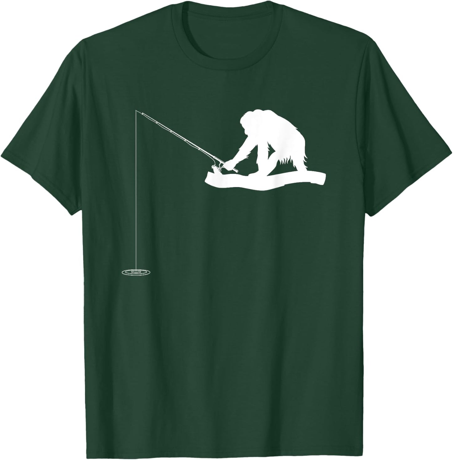 Fishing Monkey Orangutan Monkey Fishing Monkey T-Shirt - T-Shirt | Forest