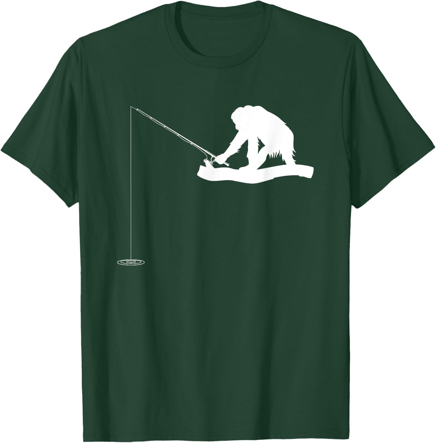 Fishing Monkey Orangutan Monkey Fishing Monkey T-Shirt - T-Shirt | Forest