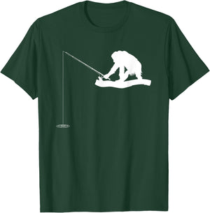 Fishing Monkey Orangutan Monkey Fishing Monkey T-Shirt - T-Shirt | Forest