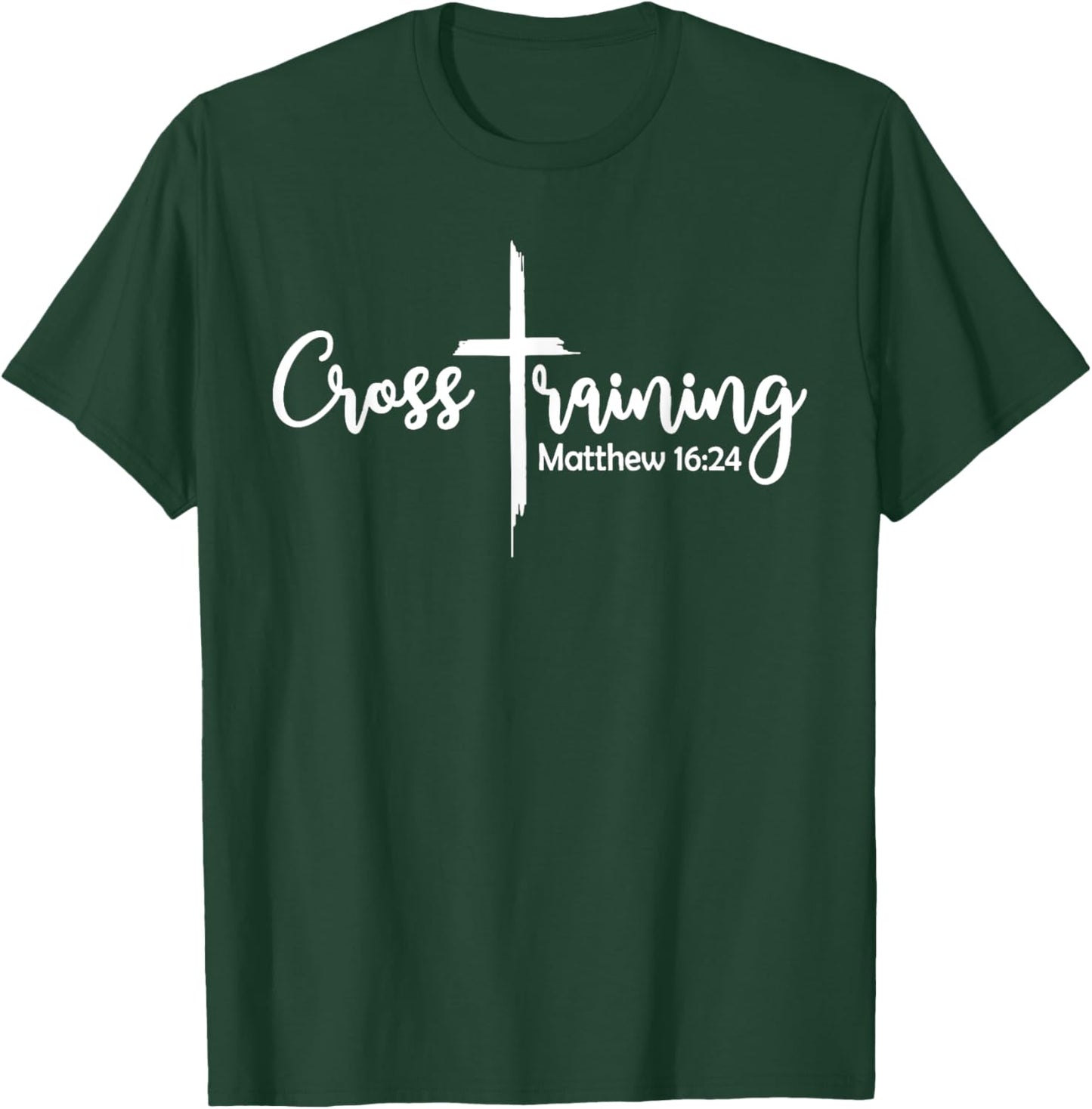 Cross training bible verse jesus faith religious christian T-Shirt - T-Shirt | Forest