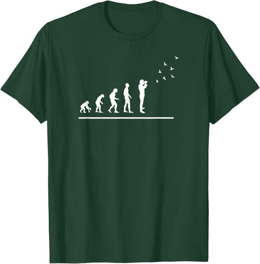 Bird Watching Evolution Funny Bird Watching T-Shirt - T-Shirt | Forest