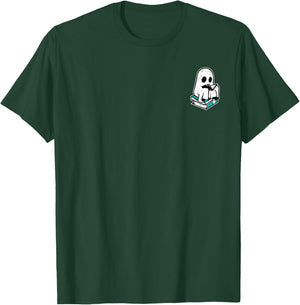 Ghost Reading Books Halloween Costume Teacher Librarian Men Women Kids T-Shirt - T-Shirt | Forest