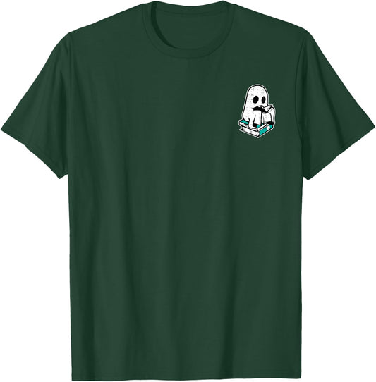 Ghost Reading Books Halloween Costume Teacher Librarian Men Women Kids T-Shirt - T-Shirt | Forest
