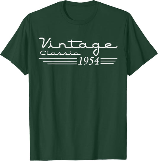 Vintage 71th Birthday Decorations Vintage 1954 71 Years Old T-Shirt - T-Shirt | Forest