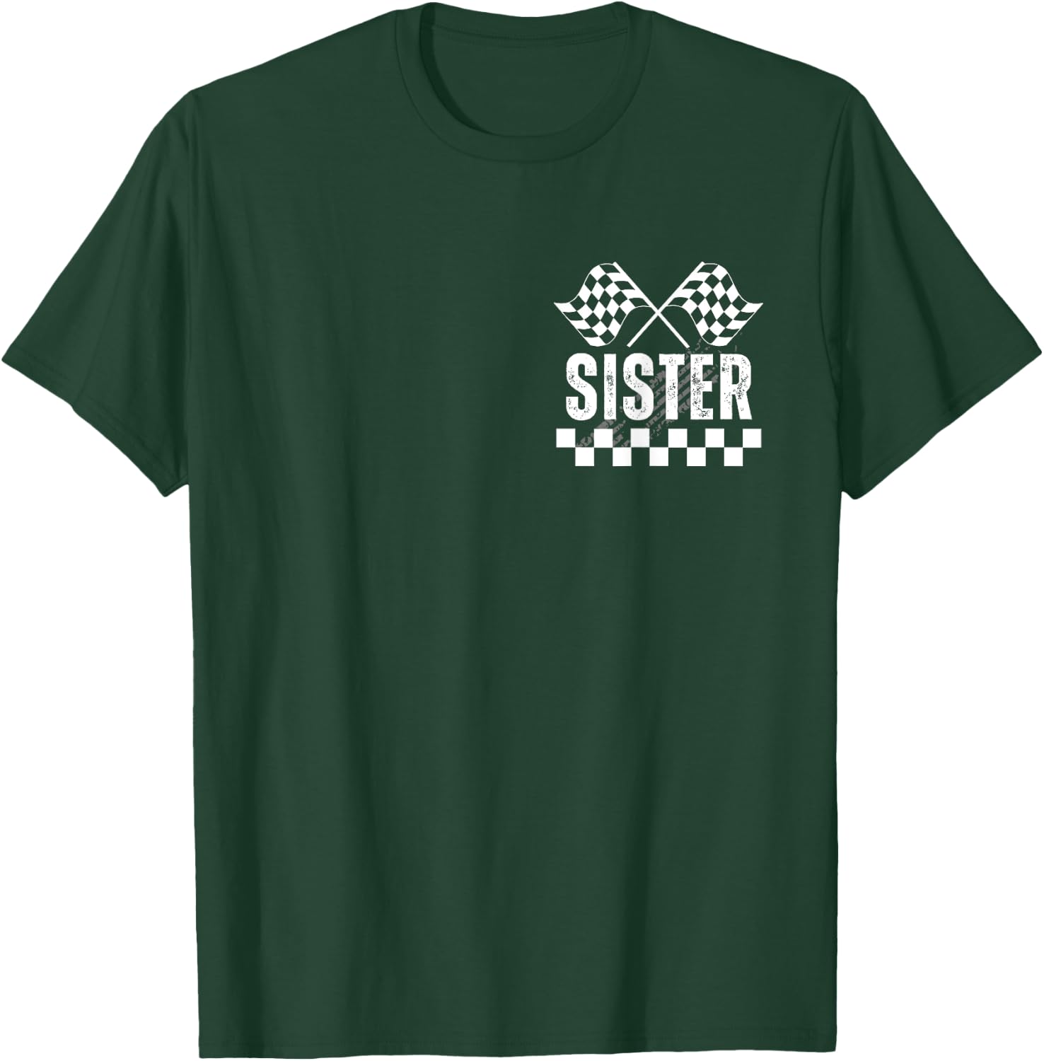 Racing Birthday Party Car Pit Crew Sister Family Matching T-Shirt - T-Shirt | Forest