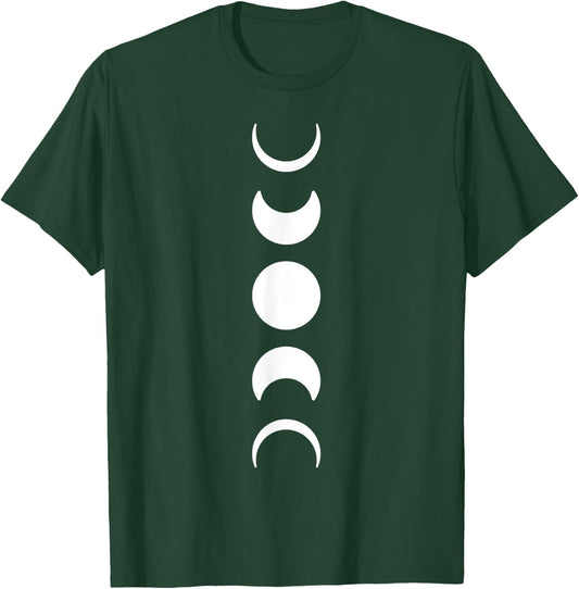 Moon Phase Cycle Phases Of The Moon Astronomy Stargazer T-Shirt - T-Shirt | Forest