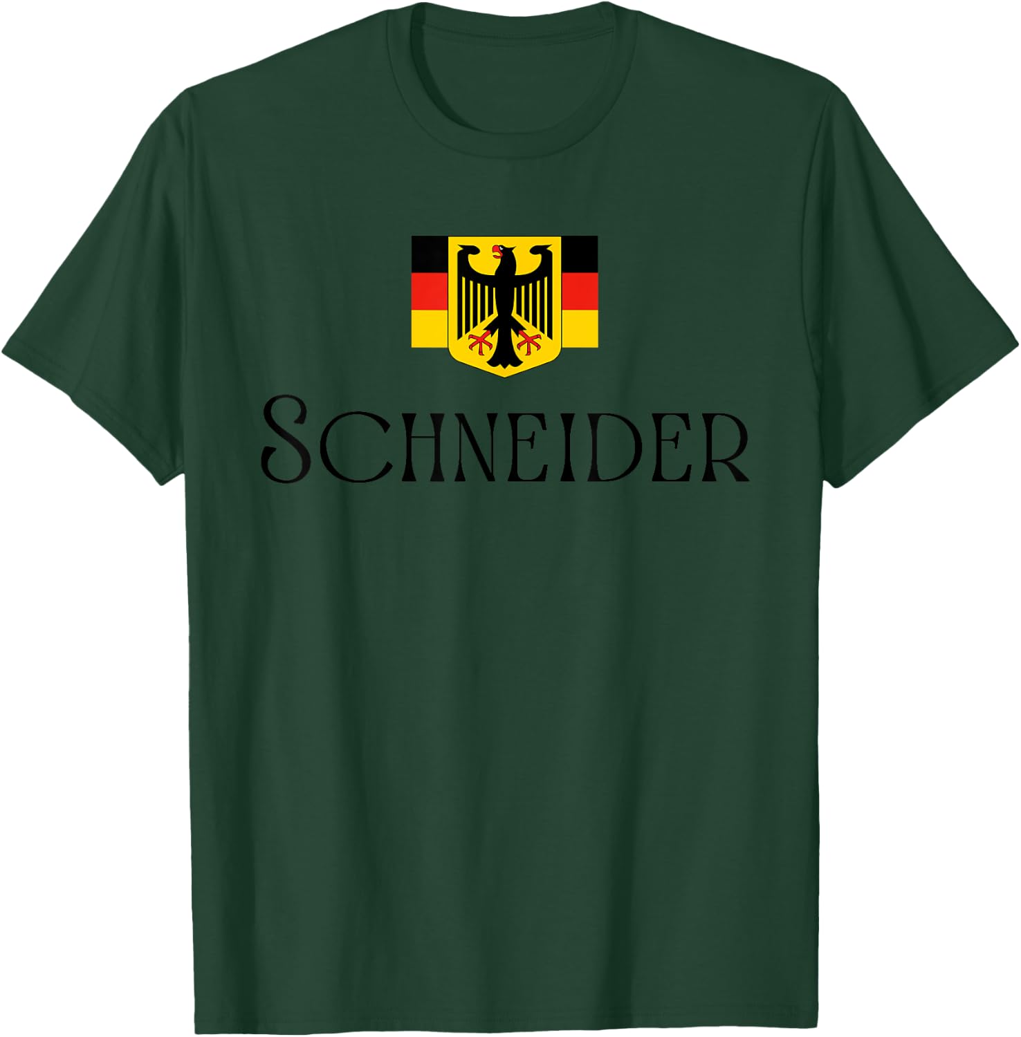 Schneider Surname German Family Name Heraldic Eagle Flag T-Shirt - T-Shirt | Forest