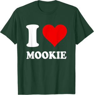 Red Heart I Love Mookie T-Shirt - T-Shirt | Forest