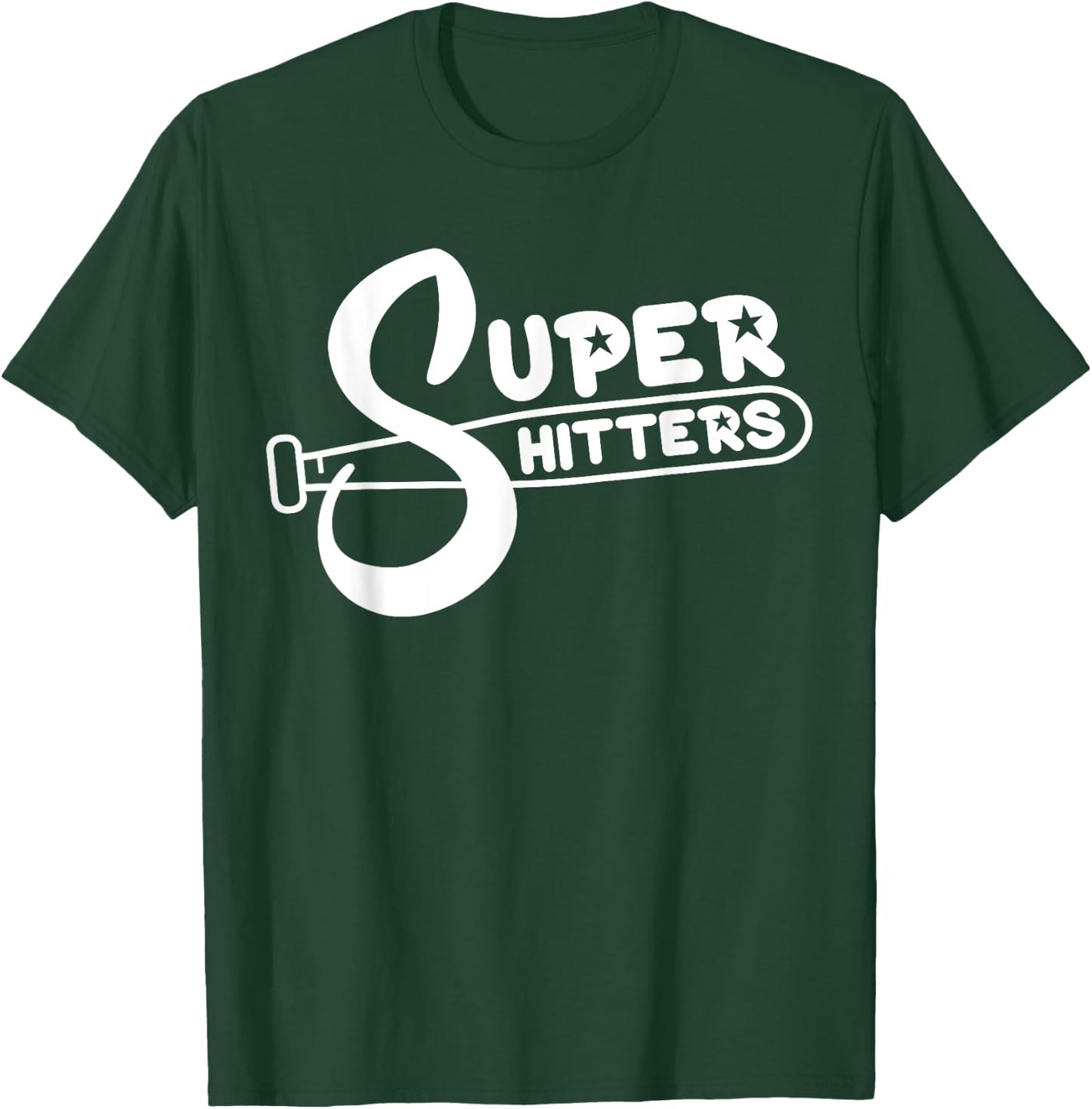 Super Shitters Funny Sports Humor Ironic Baseball Vintage T-Shirt - T-Shirt | Forest