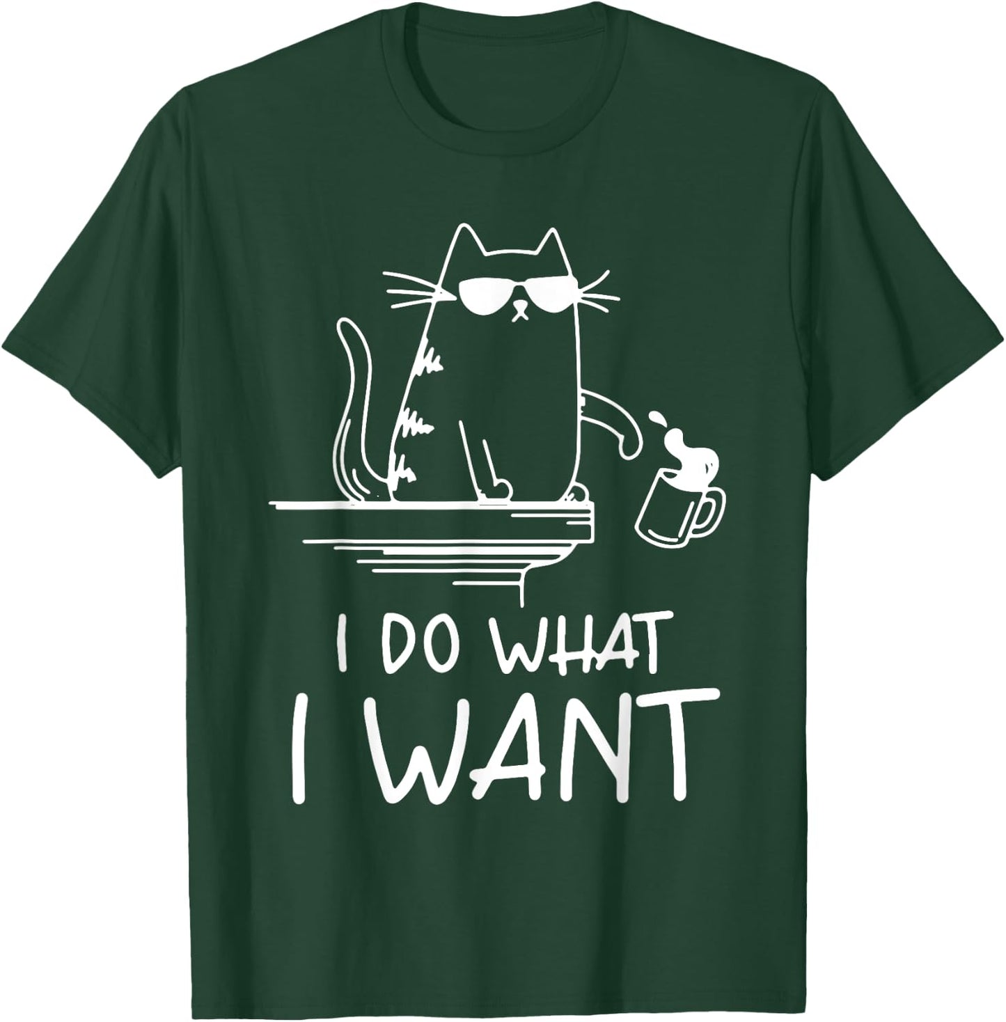 funny cat , I do what I want , cool cat Men Women Girls Kids T-Shirt - T-Shirt | Forest