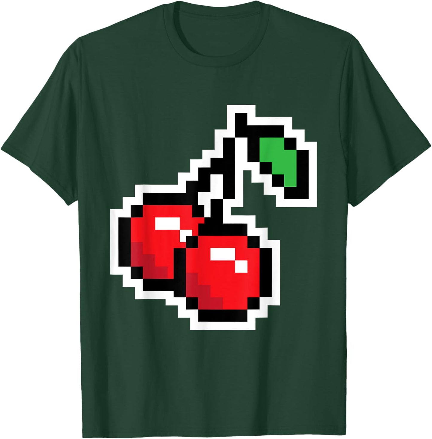 Pixel Cherries 80s Video Game Halloween Costume Easy Group T-Shirt - T-Shirt | Forest