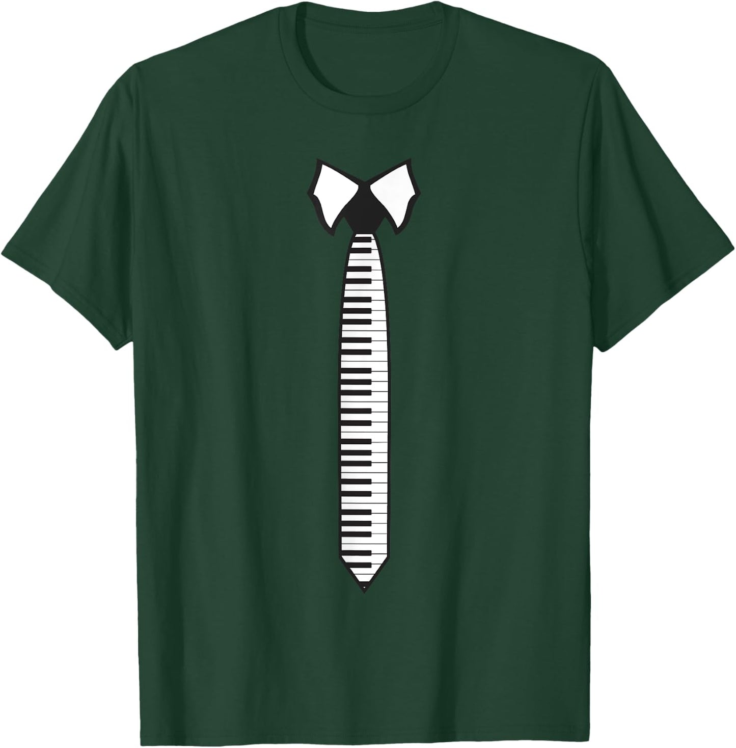 Cute Piano Women Piano Tie Keyboard Player Musician T-Shirt - T-Shirt | Forest