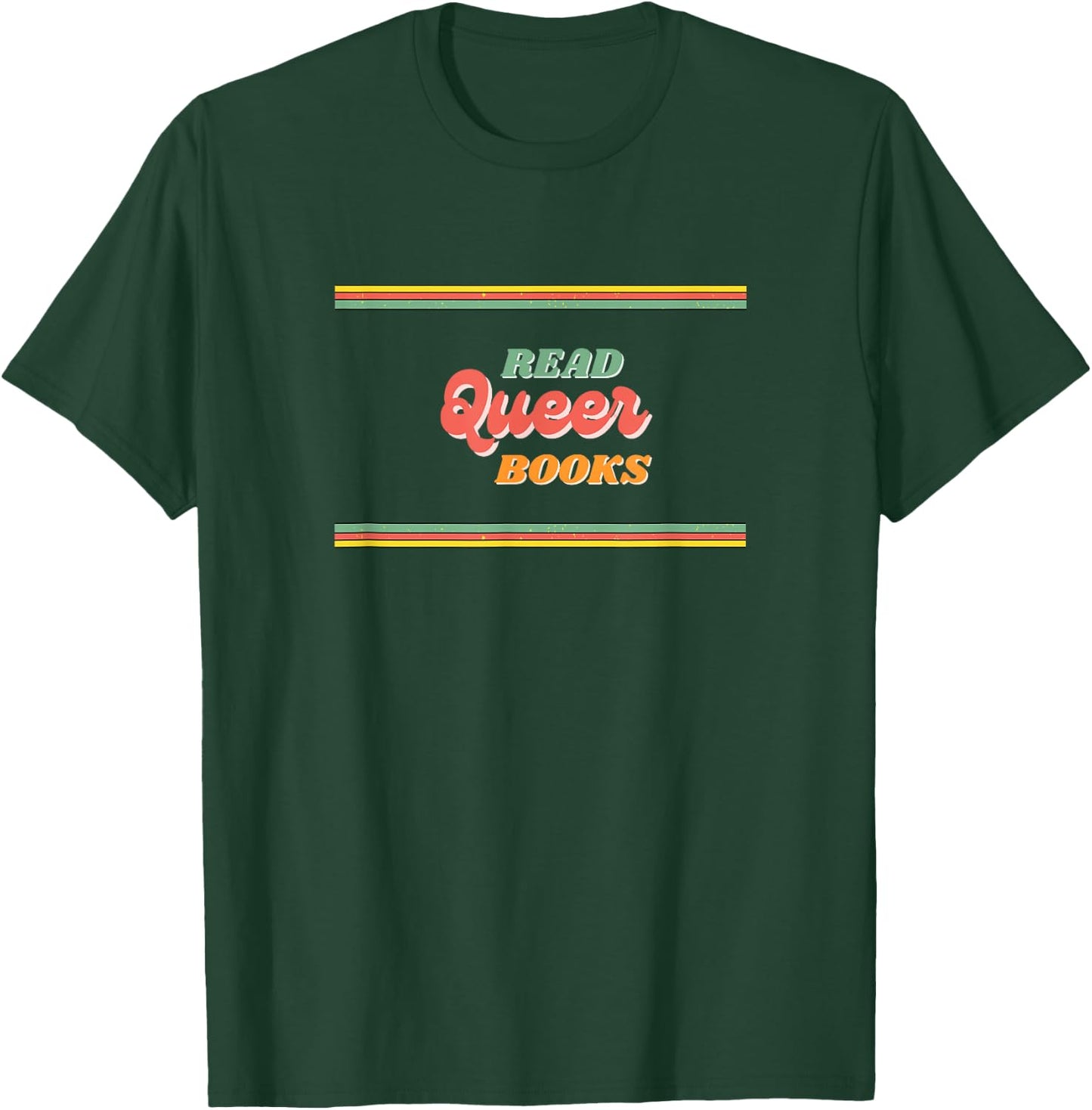Read Queer Books Retro T-Shirt - T-Shirt | Forest