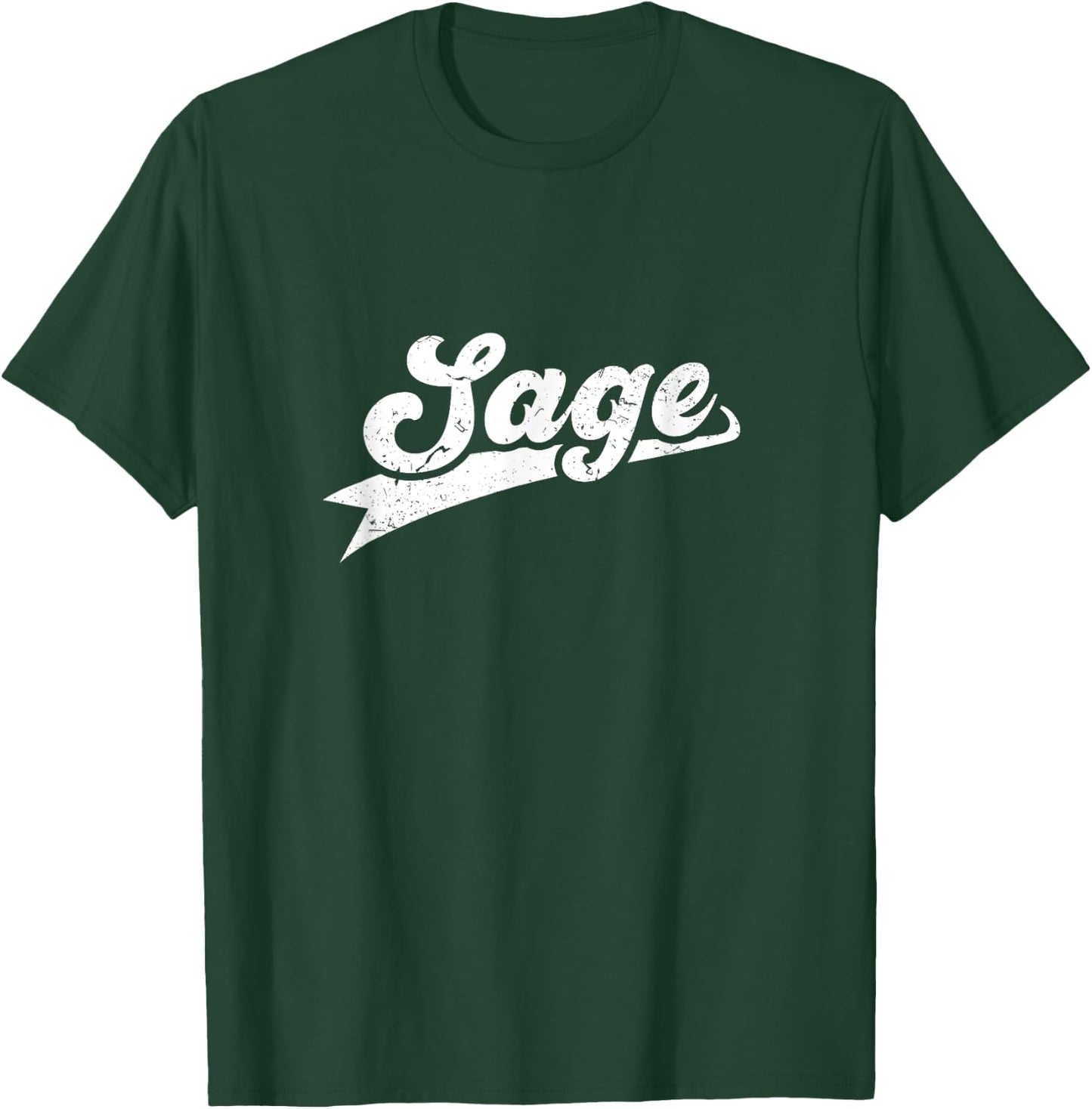 Classic 70s Retro Name Sage T-Shirt - T-Shirt | Forest