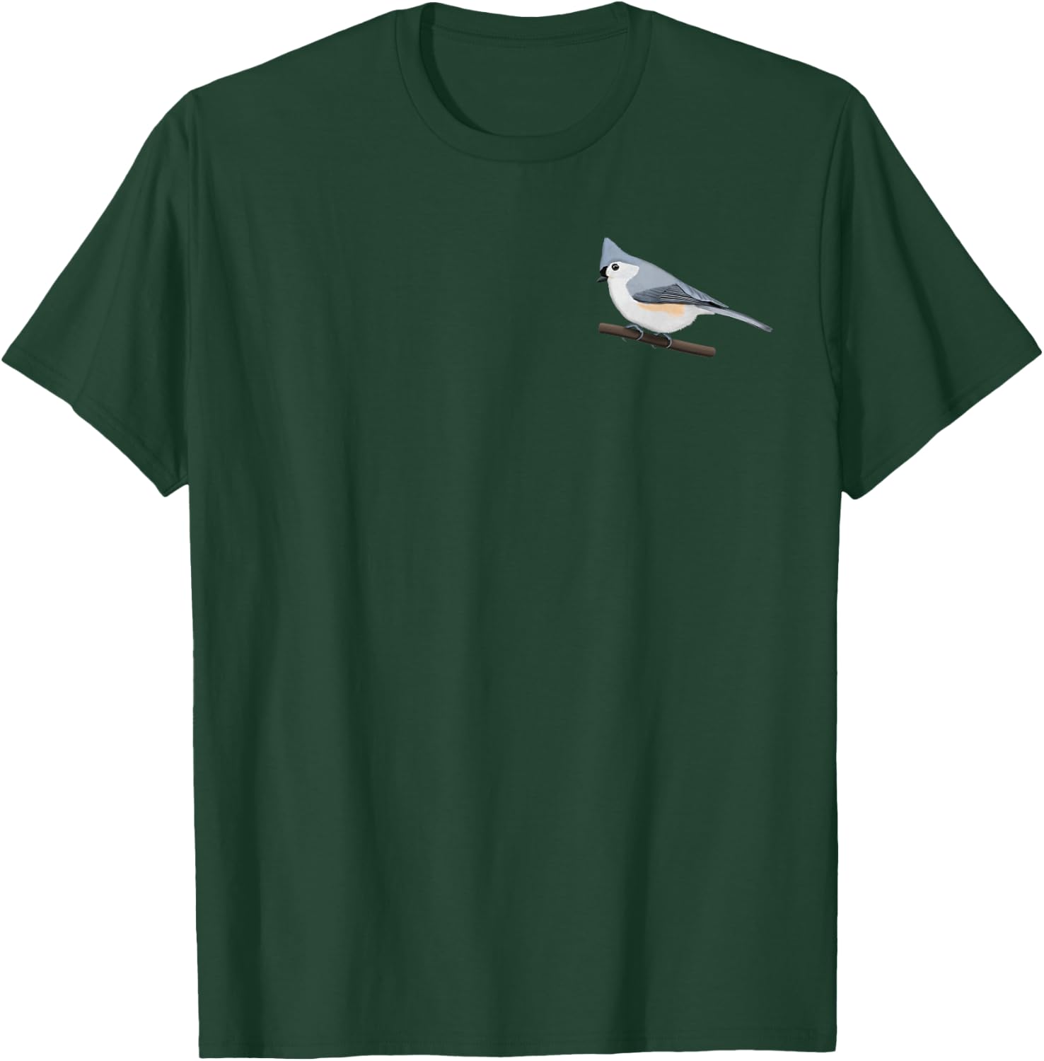 Tufted Titmouse Bird Birdlover Birdwatcher Animal Biologist T-Shirt - T-Shirt | Forest