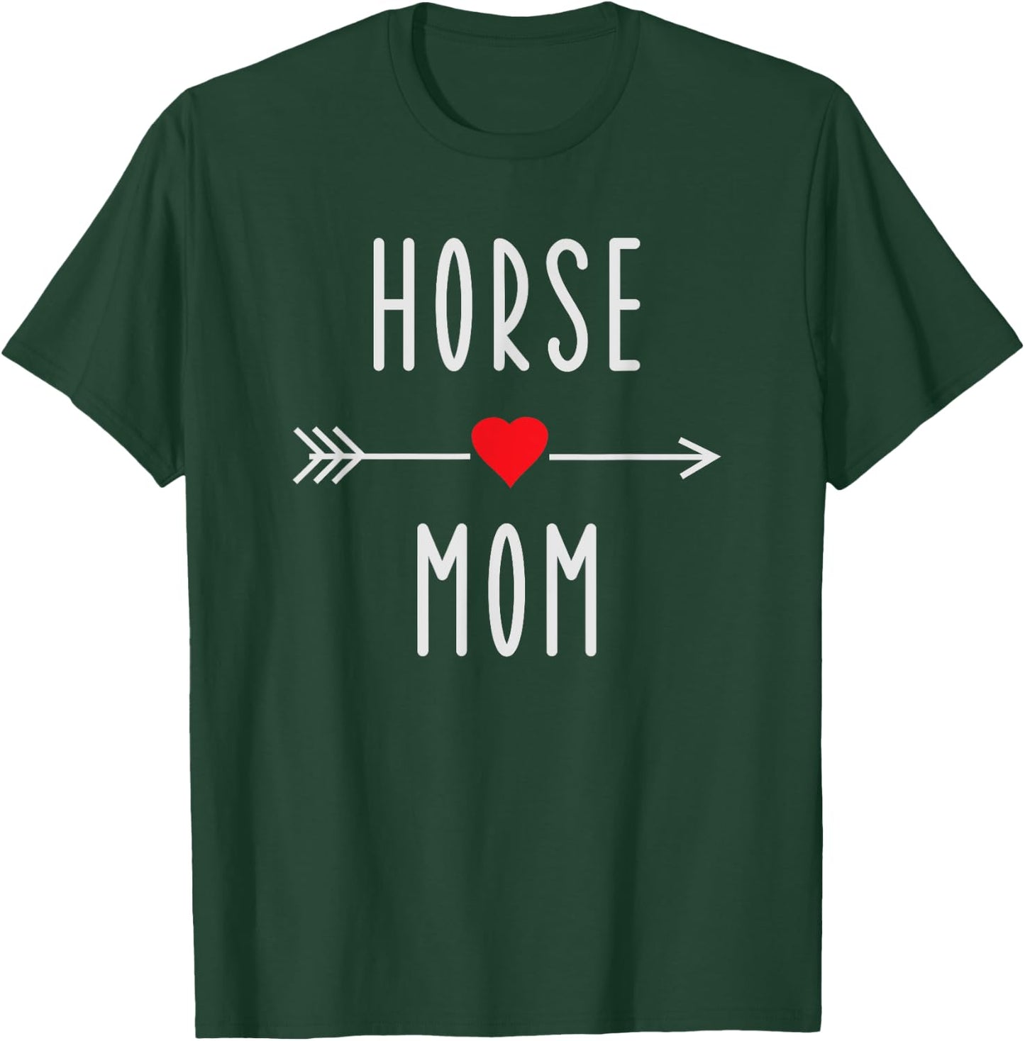 Horse Mom Funny Equestrian Barn Mama Gift Horse Lovers T-Shirt - T-Shirt | Forest