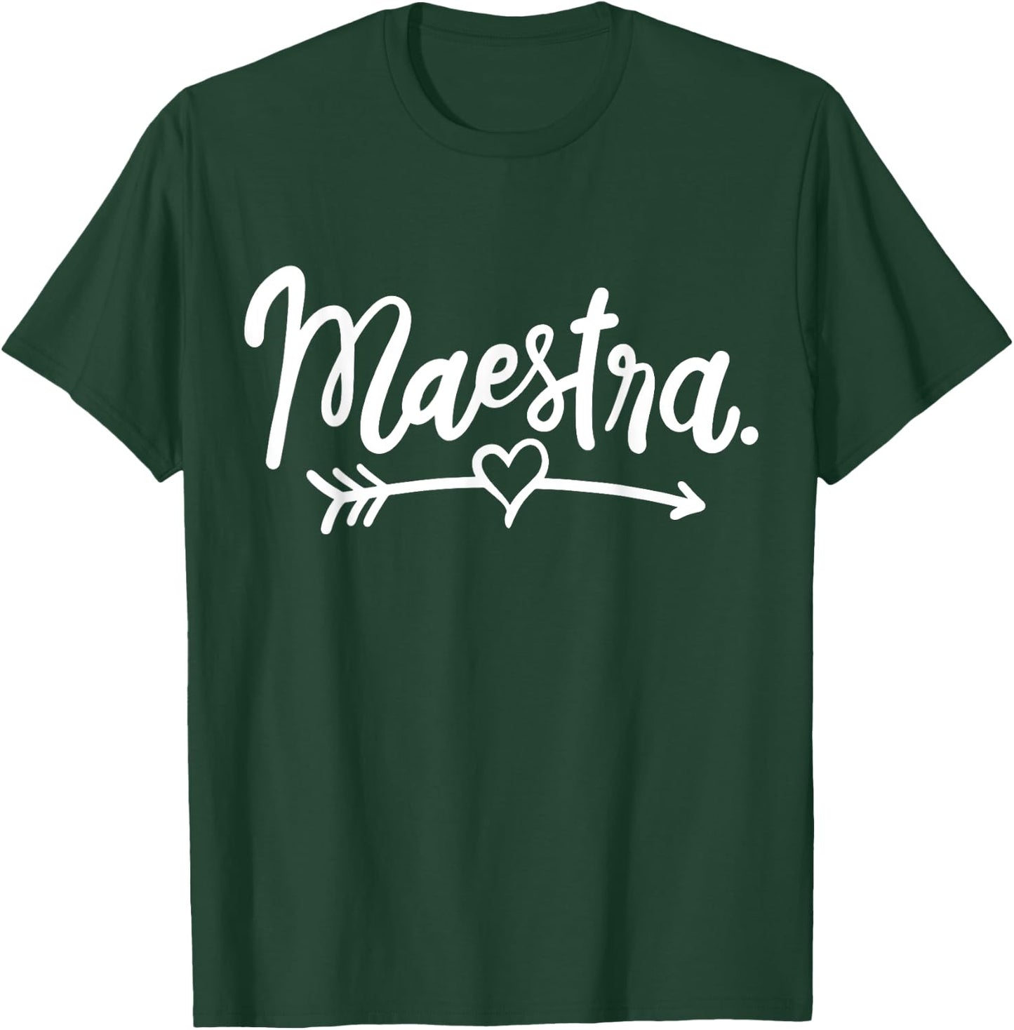 Maestra Spanish Teacher Meastra Women Girls Kids T-Shirt - T-Shirt | Forest