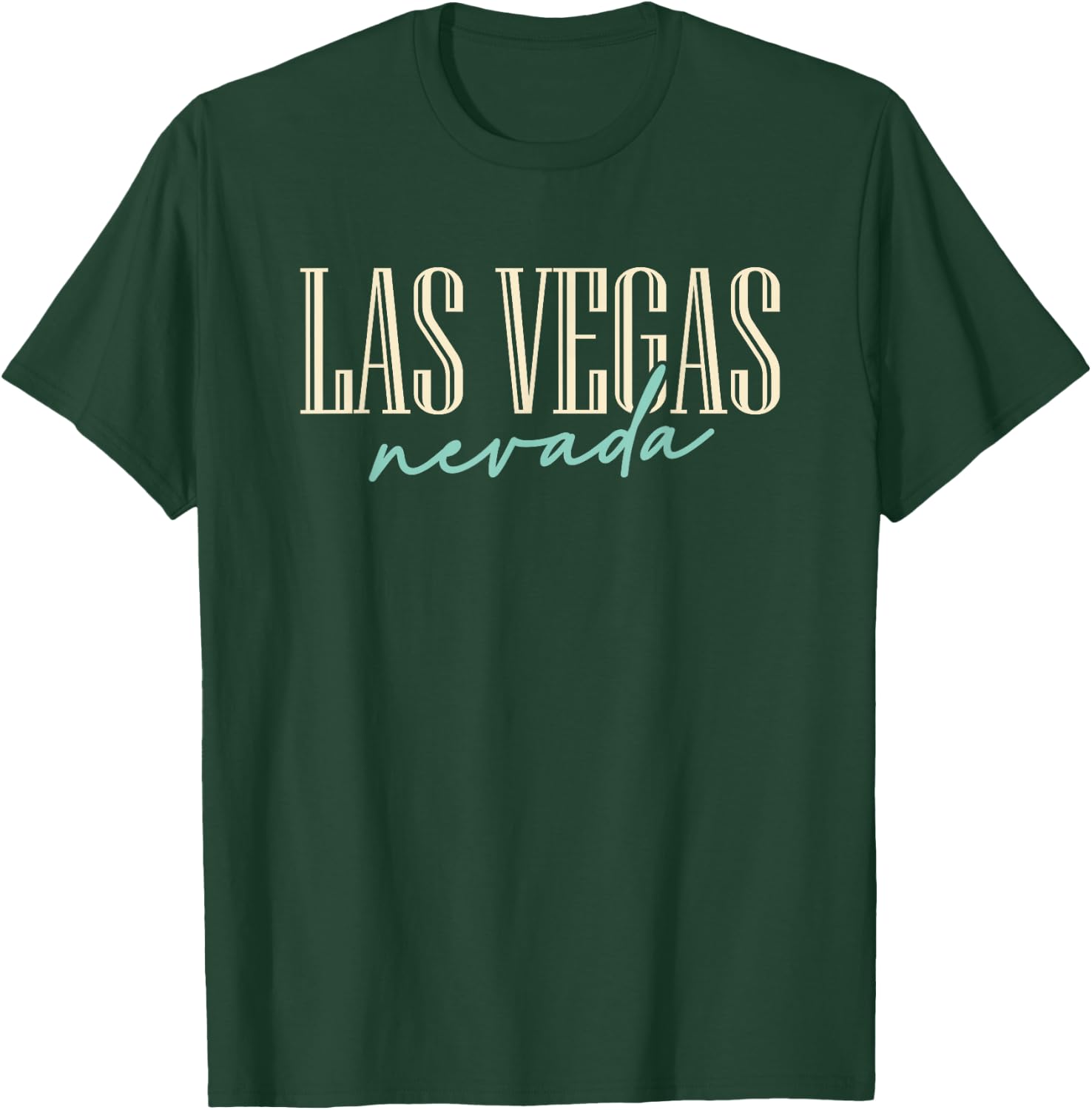 Las Vegas Nevada Vintage Script Text Girls Trip T-Shirt - T-Shirt | Forest