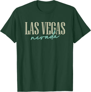 Las Vegas Nevada Vintage Script Text Girls Trip T-Shirt - T-Shirt | Forest