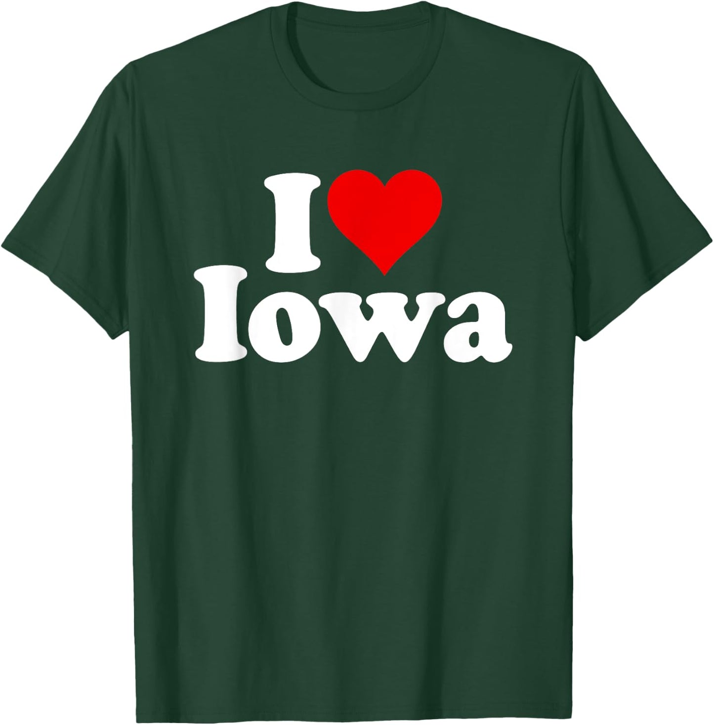 I Love Heart Iowa T-Shirt - T-Shirt | Forest