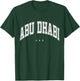 Abu Dhabi UAE Varsity Style White Text T-Shirt - T-Shirt | Forest