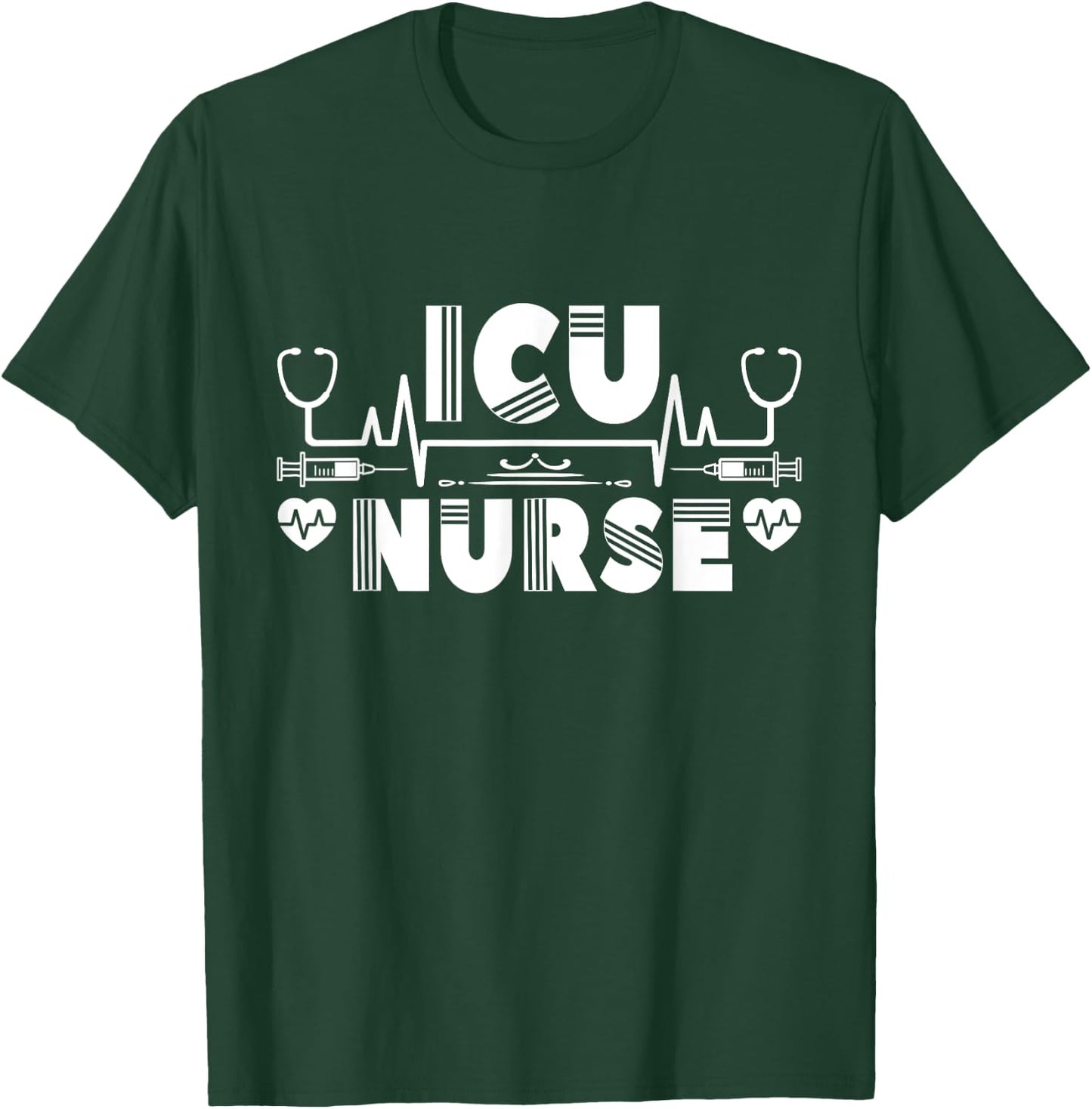 Icu Nurse Hospital Intensive Care Ice Nursing T-Shirt - T-Shirt | Forest