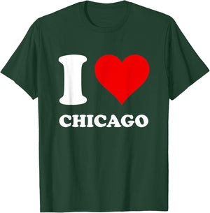 Red Heart I Love Chicago T-Shirt - T-Shirt | Forest
