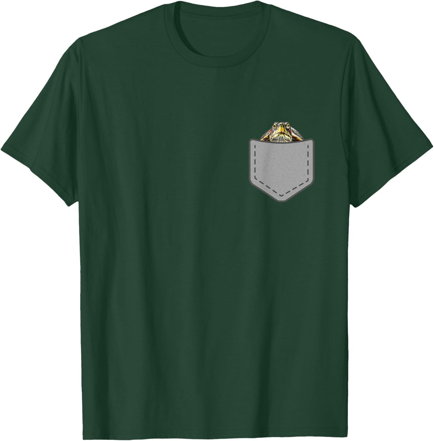 Funny Red-Eared Slider Reptile In Your Pocket T-Shirt - T-Shirt | Forest