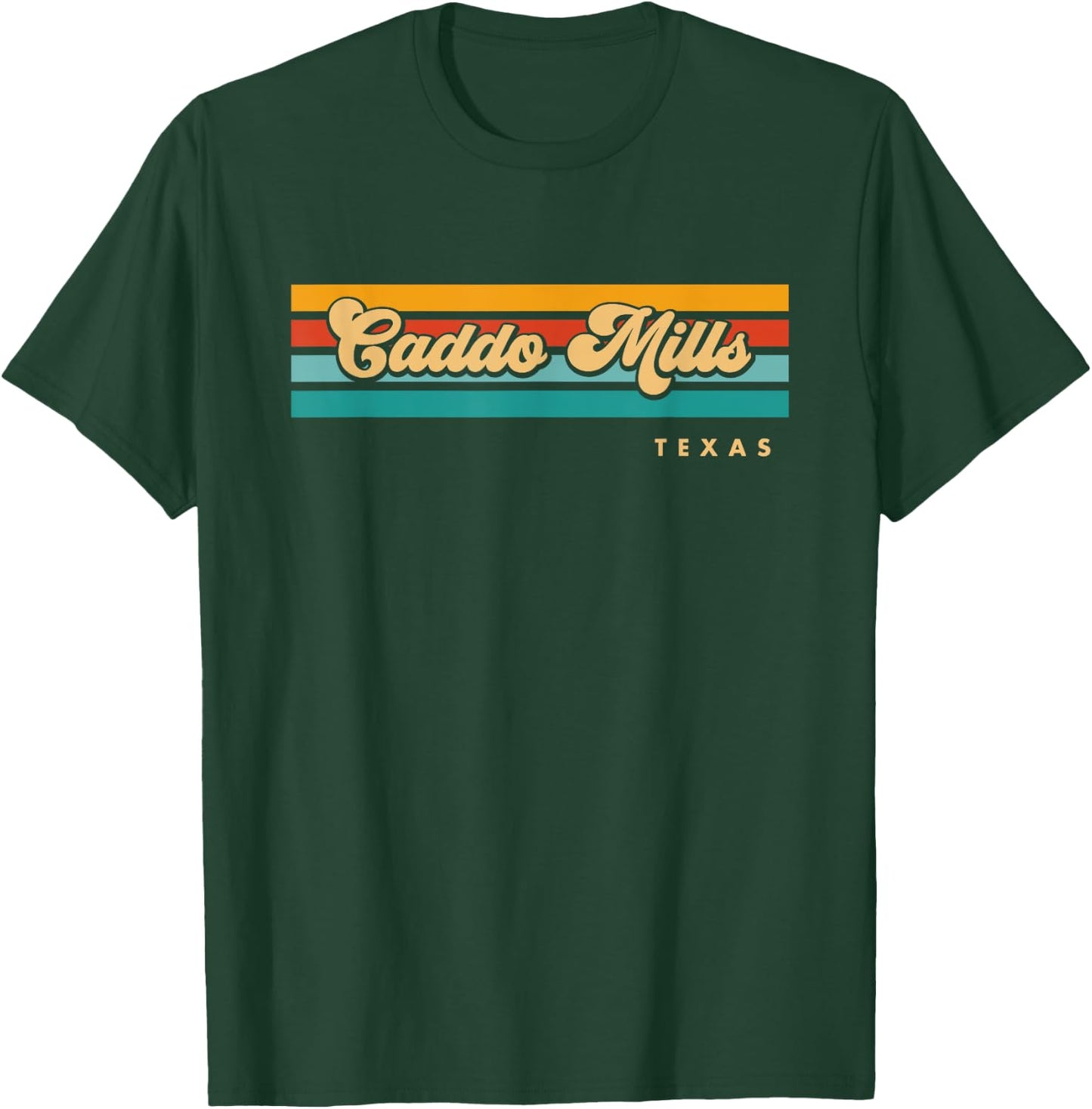 Vintage Sunset Stripes Caddo Mills, Texas T-Shirt - T-Shirt | Forest